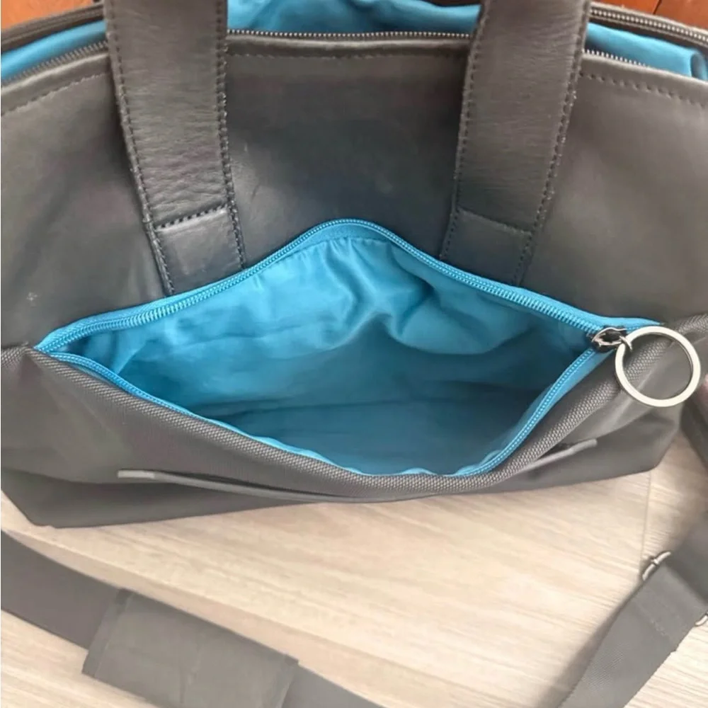 Mandarina Duck leather and canvas briefcase/laptop bag